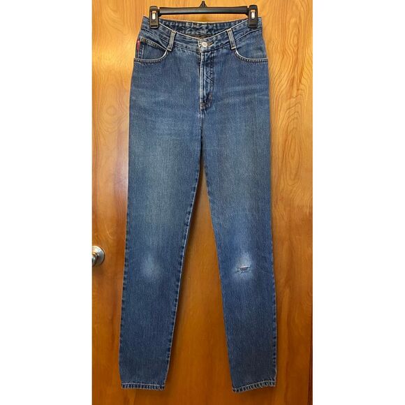 Vtg Bongo Original Slim High‎ Rise Distressed Jeans 90s sz 5 SEE DESCRIPTION - Picture 2 of 14